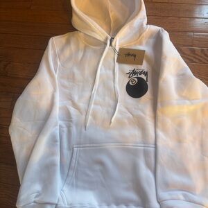 Stussy 8ball Hoodie white